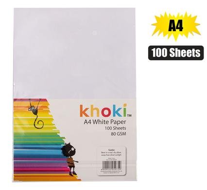 Paper a4 80gsm 100's white