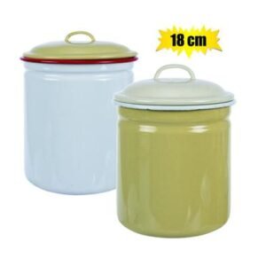 Cannister enamel 18cm - 17cm dia