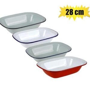Pie dish enamel 28cm oblong
