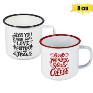 Mug enamel 8cm with sayings