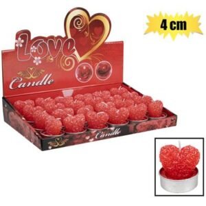 Candle heart in tin holder