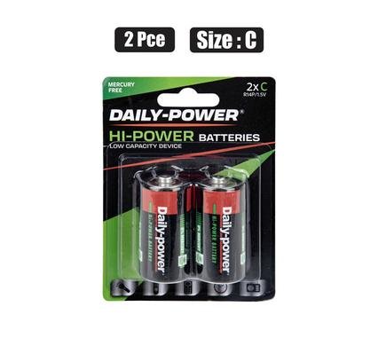 Batteries h/power size:c / r14p 2pce