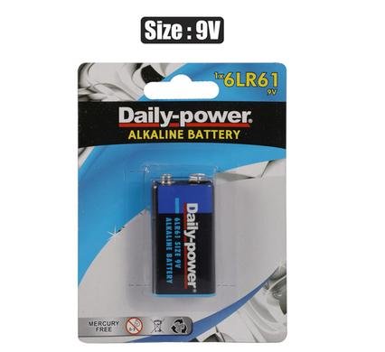 Batteries alkaline size:9volt/6lr61 1pce