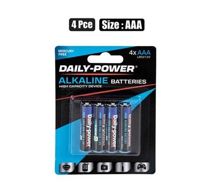 Batteries alkaline size:aaa / lr03 4pce
