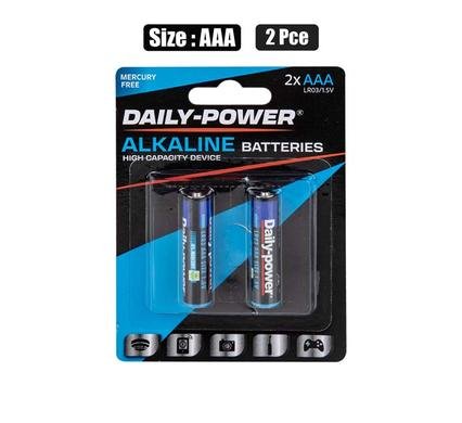 Batteries alkaline size:aaa / lr03 2pce