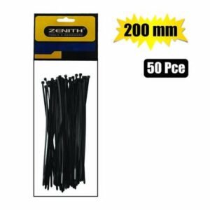 Cable-ties 4.8x200mm black 50's zenith