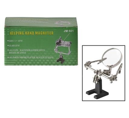 Solder-iron work-stand 16x13cm 3-arm s/s