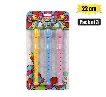 Musical flute set of 3 22cm