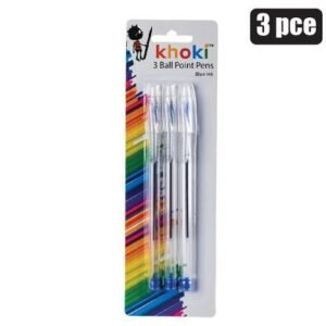 Pen ball point 3pce blue