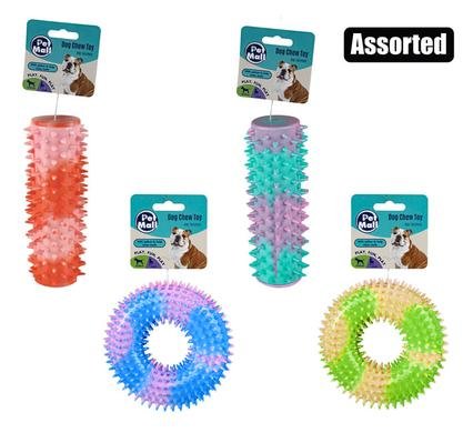Pet dog toy ring/stick tpr spiked