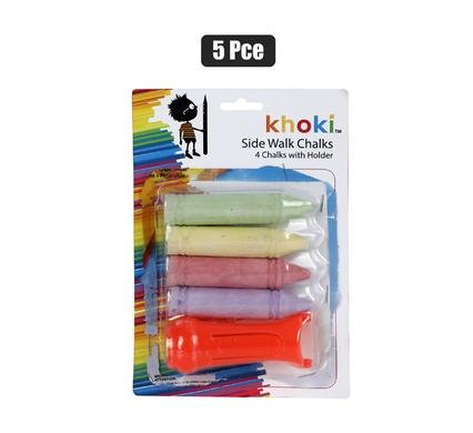 Art+craft chalk sidewalk 4pc with holder