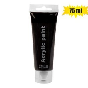 Art+craft paint acrylic tube 75ml black