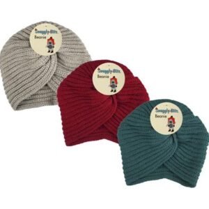 Beanie adult knitted twist plain colours