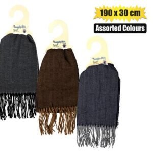 Scarf adult 190x30cm asstd designs