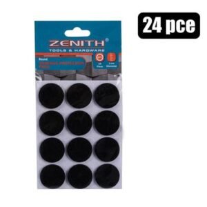 Protection-pads blk adh 3cm rnd 24pce
