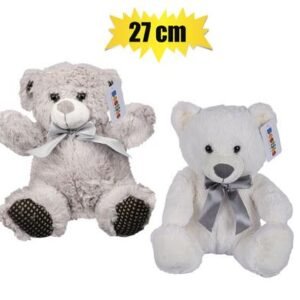 Plush bear traditional w/bow 27cm