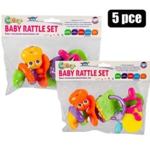 Baby rattle teether set 5pc