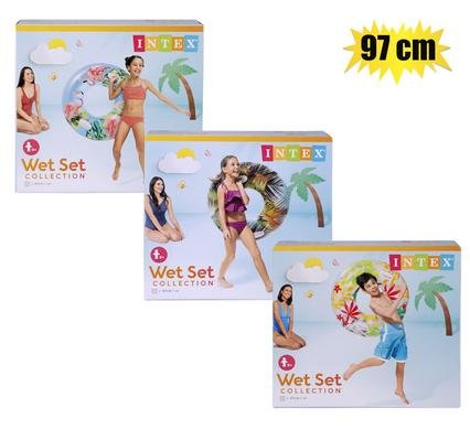 Intex tube 97cm transparent w/handles