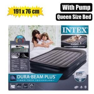 Intex air-bed d/b p/rest delux qn w/pump