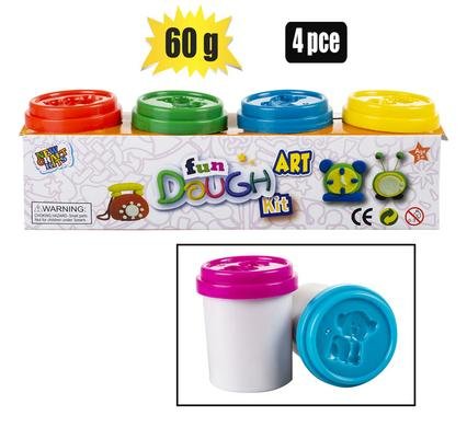 Edu play dough 60g 4pc