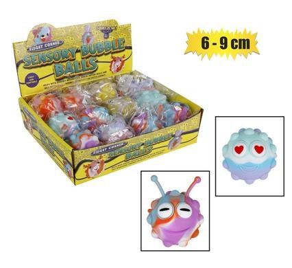 Novelty sensory bubble ball 6-9cm asstd