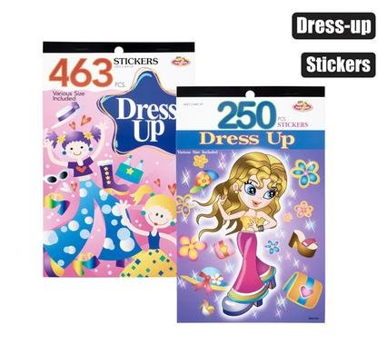 Sticker book dress-up