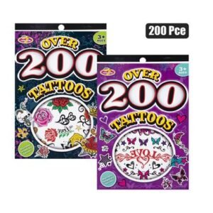 Sticker tattoo body temporary book 200pc