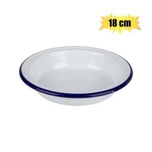 Plate enamel 18cm milk