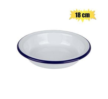 Plate enamel 18cm milk