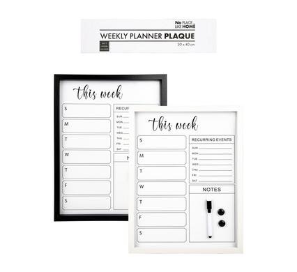 Plaque mdf weekly planner 30x40cm