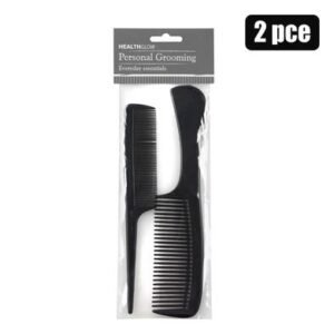 Hair comb plastic 2pc handle+tail