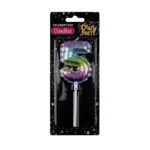 Candle birthday balloon-5 rainbow 5cm