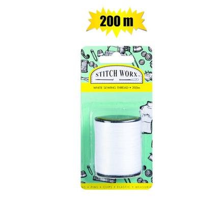 Haberdashery sewing thread white 200m