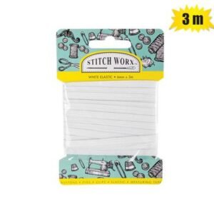 Haberdashery elastic 6mmx3m white