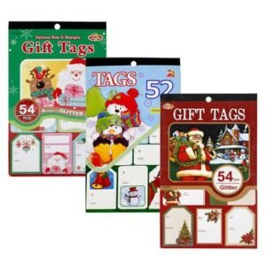 Xmas stationery gift tag peel 'n stick