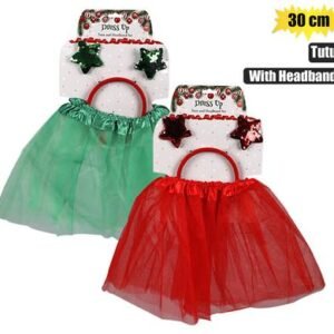 Xmas dress up tutu w/headband 30cm