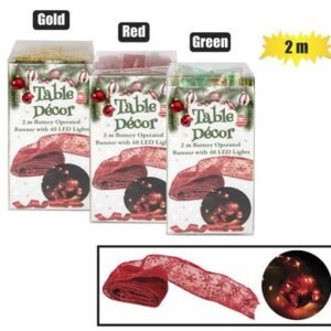 Xmas lights b/o in 40led 2m runner