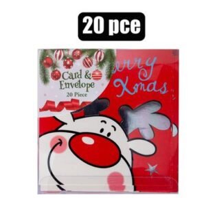 Xmas stationery card & envelope 20pc