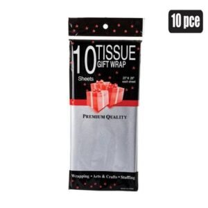 Paper tissue 50x66cm 10xshts silver