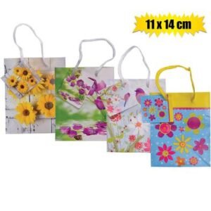Gift-bag paper sml 11x14cm everyday flwr