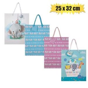 Gift-bag paper lrg 25x32cm every/baby