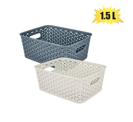 Basket pl jute 1,5l 18x13x6cm