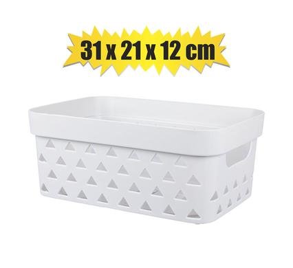 Basket pl triangle pattern 31x21x12cm