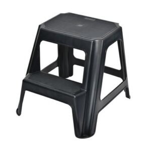 Step stool black 2-step