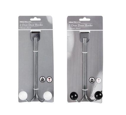 Hook hanger chrome pl 2 hooks over door