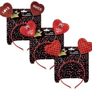 Dress up headband hearts asstd