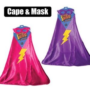 Dress up cape child hero & eye mask girl