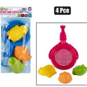 Baby bath float & catch scoop toys 4pc