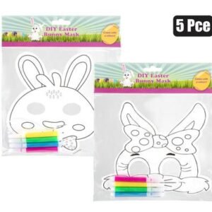 Easter bunny diy colour 5pc mask