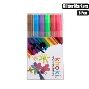 Art+craft glitter markers 6pc